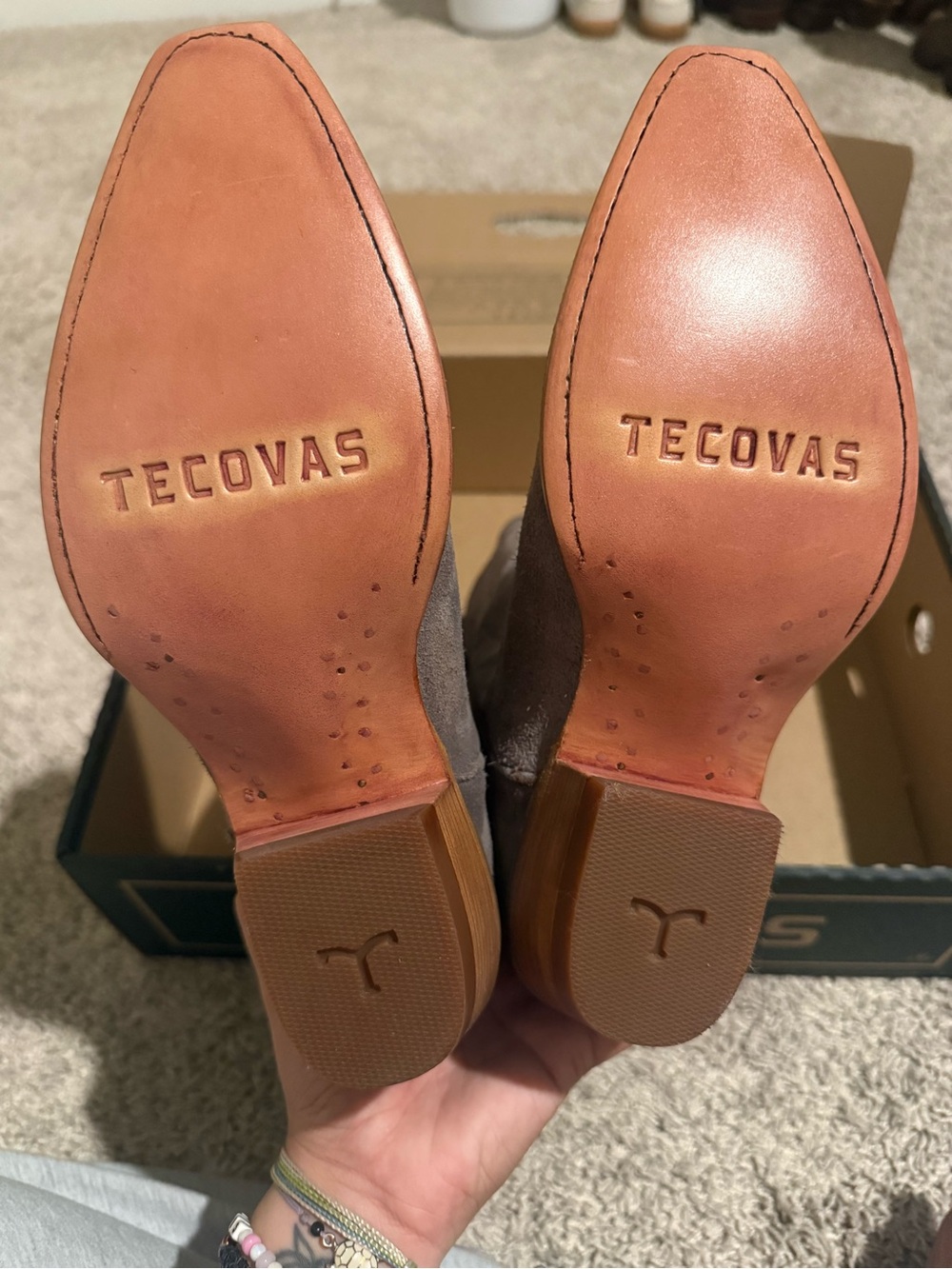 *NEW* Tecovas “The Annie” Charcoal Suede 7.5 - Picture 10 of 12